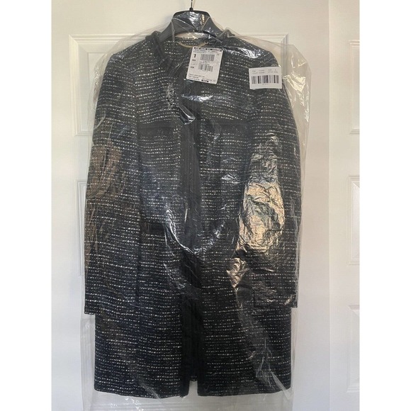 NWT NEW J.CREW TWEED BLACK LONG JACKET COAT 6 SOLD OUT! - Picture 14 of 14